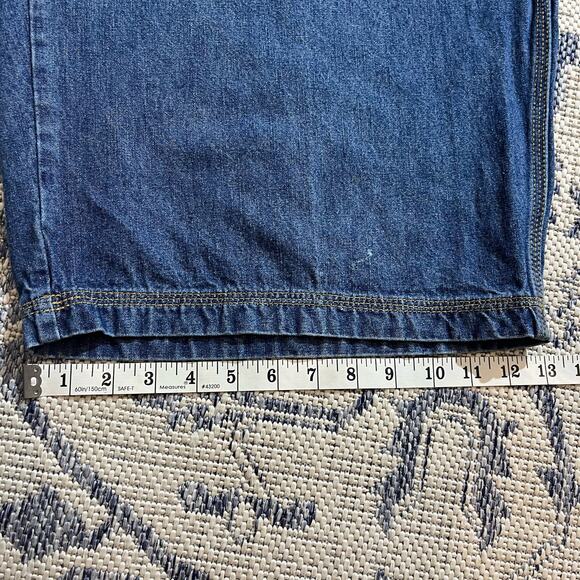 VTG Y2K Fubu Baggy Skater Blue Jean Jorts Shorts SZ 39 - Picture 8 of 8